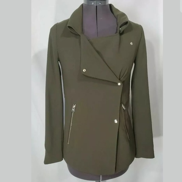 Wilfred Mayet Moto Drape Jacket XXXS Army Green - Picture 2 of 7